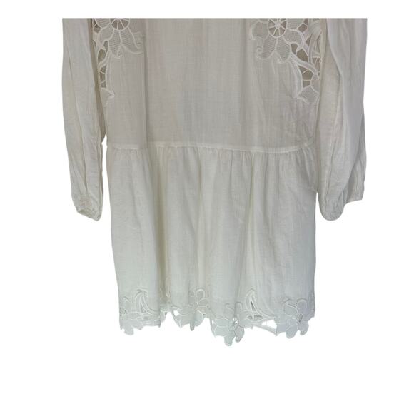 Sandro Paris Dress Basic White Floral Cutout Ethereal Elegance Angelcore Small - Picture 4 of 13